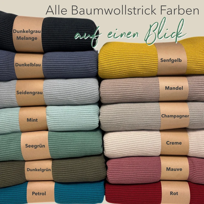 Kuscheldecke mit Baumwollstrick · Seegrün