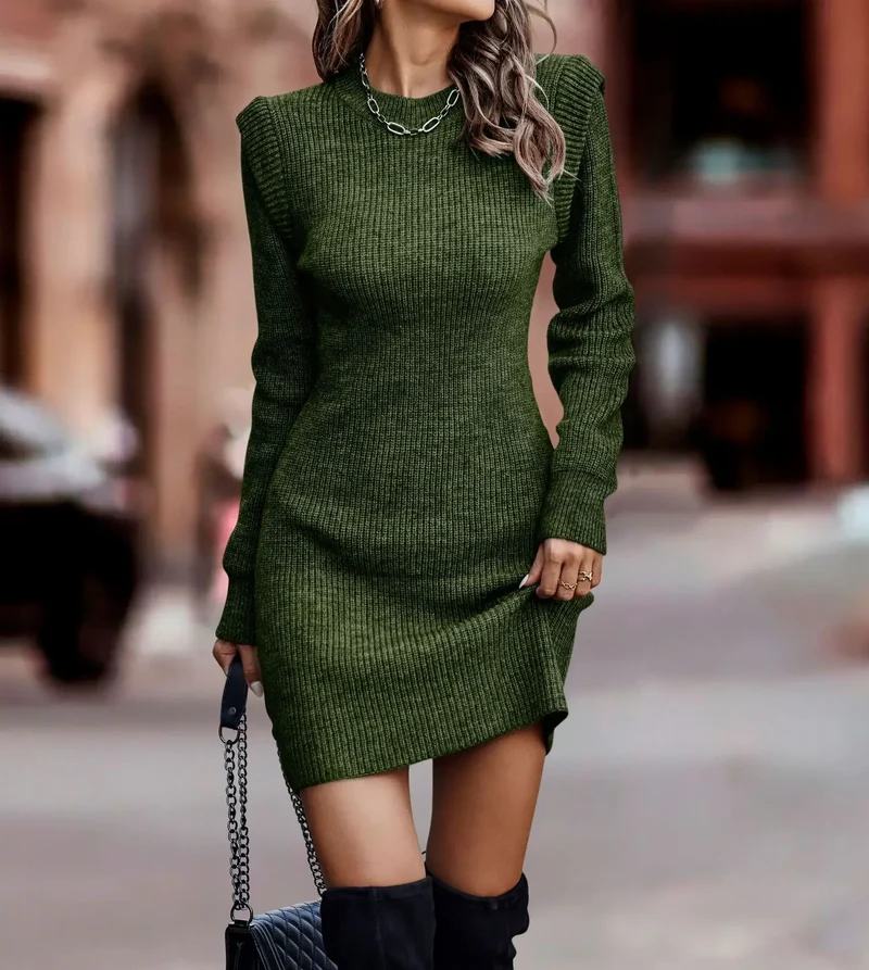 AuraStyle - Warmes Strickkleid mit Stil