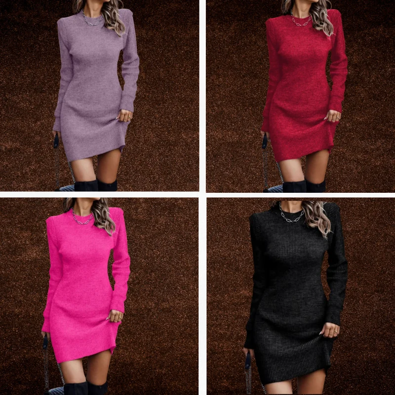 AuraStyle - Warmes Strickkleid mit Stil