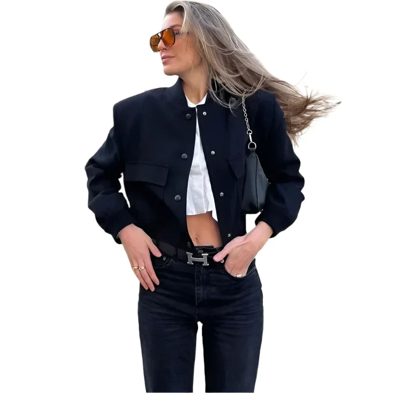 StadtStyle | Damenjacke – Herbst & Winter, Kurz und Geknöpft, Langarm