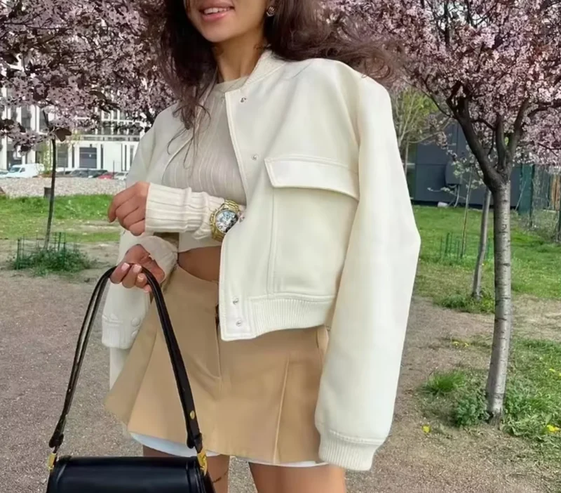 StadtStyle | Damenjacke – Herbst & Winter, Kurz und Geknöpft, Langarm