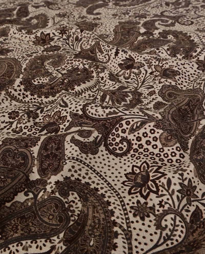 Baumwolljersey Paisley beige *Ab 50cm