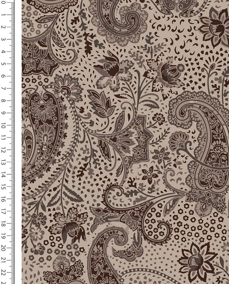 Baumwolljersey Paisley beige *Ab 50cm
