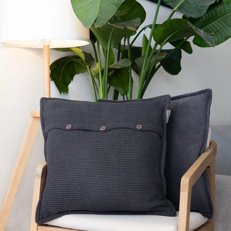 Kuschelkissen mit Baumwollstrick · 50x50 cm