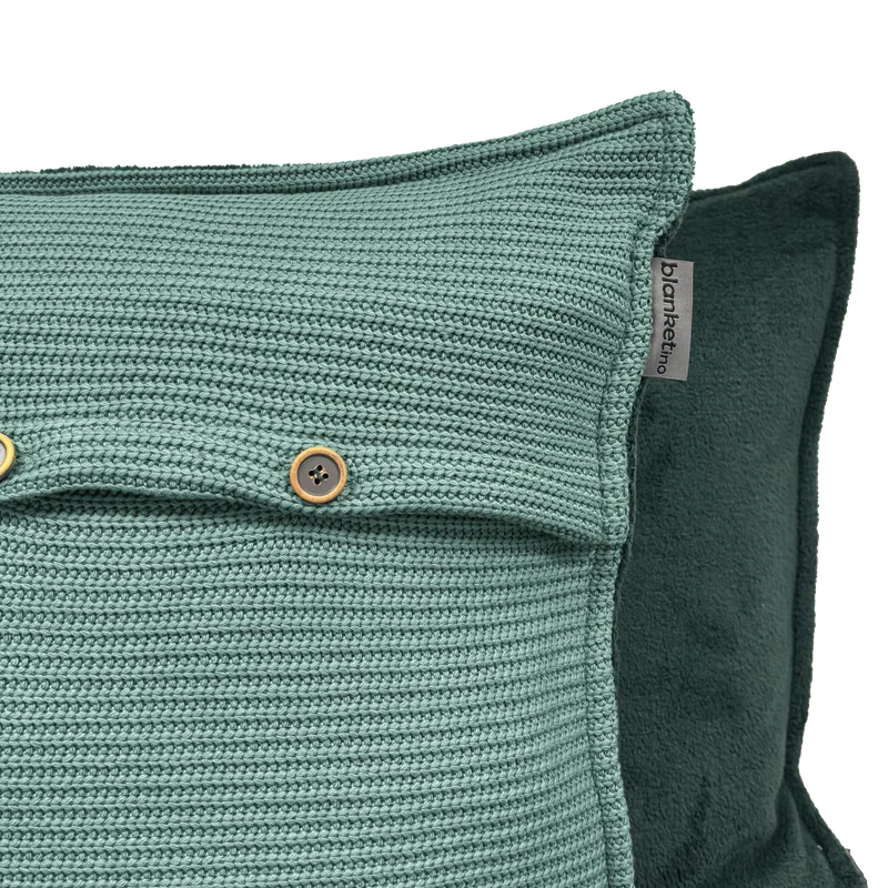 Kuschelkissen mit Baumwollstrick · 50x50 cm