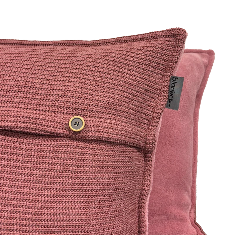 Kuschelkissen mit Baumwollstrick · 50x50 cm