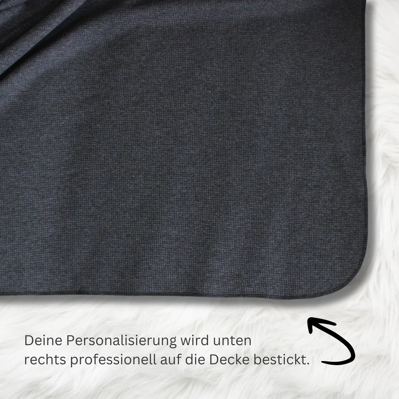 Leichte Baumwolldecke • 150 x 210 cm • Anthrazit