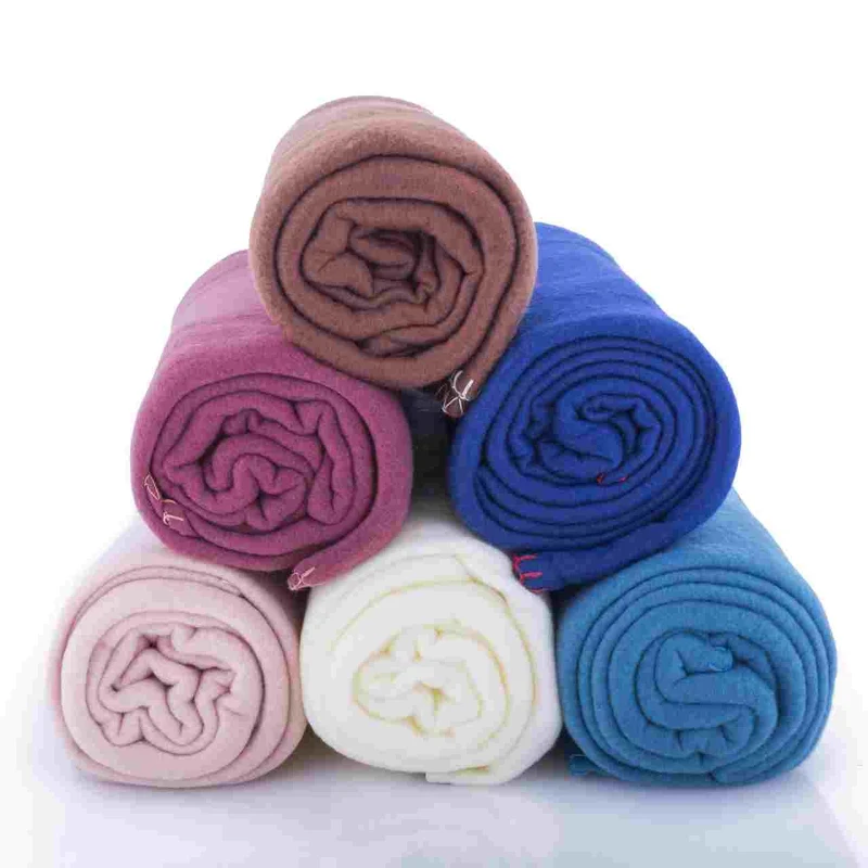 Fleece Kuscheldecke Plaid mit Zierstichnaht 130x170 cm