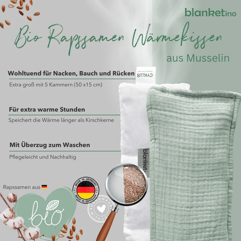 Bio Wärmekissen mit Rapssamen