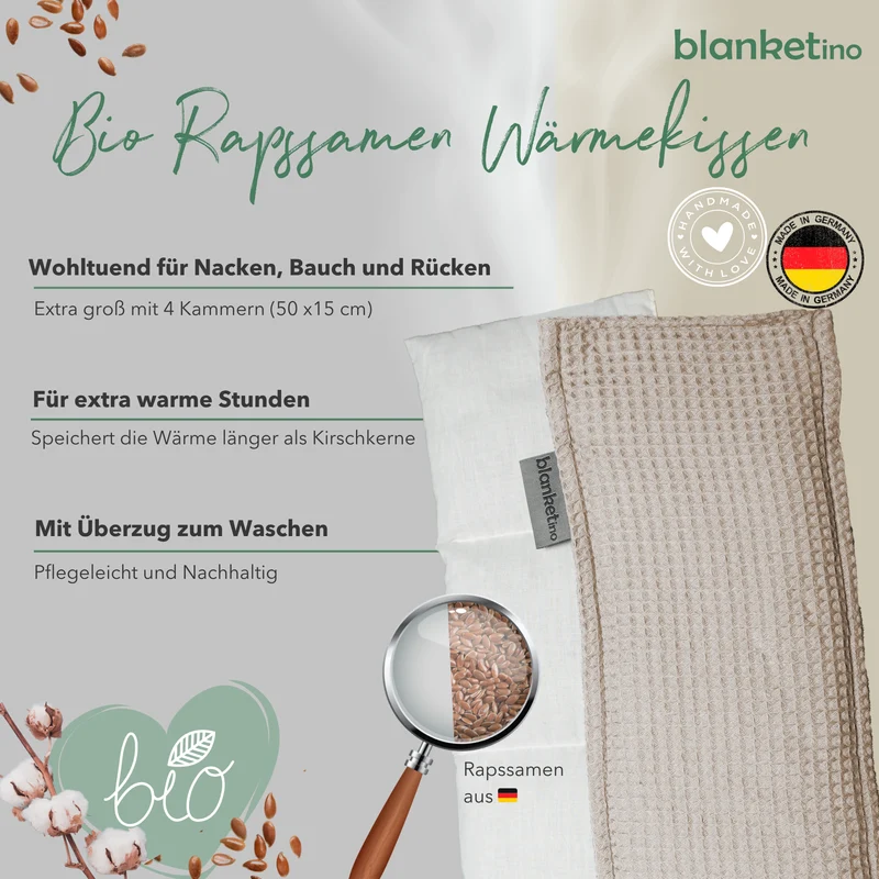 Bio Wärmekissen mit Rapssamen