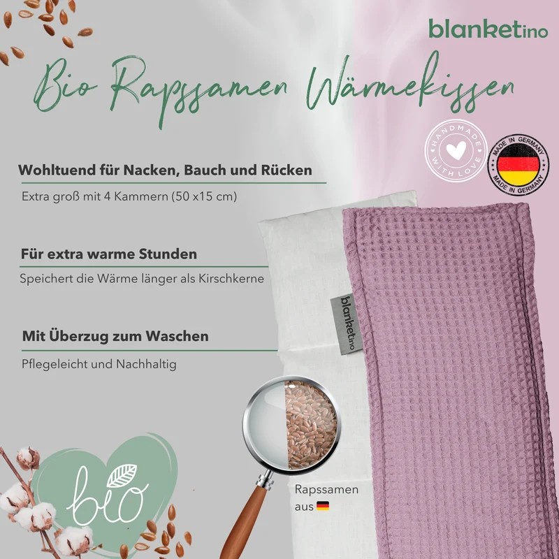Bio Wärmekissen mit Rapssamen
