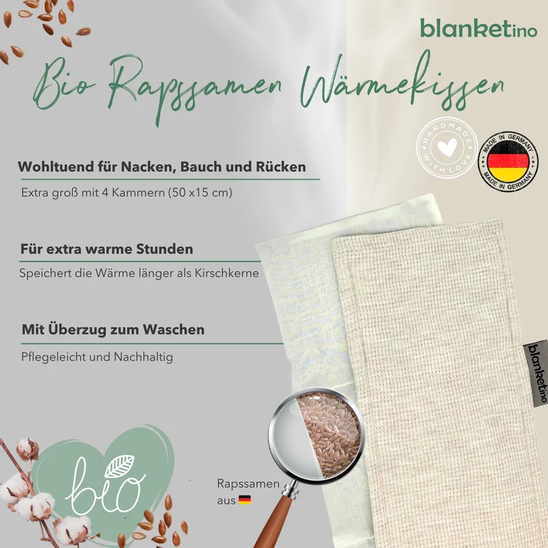 Bio Wärmekissen mit Rapssamen