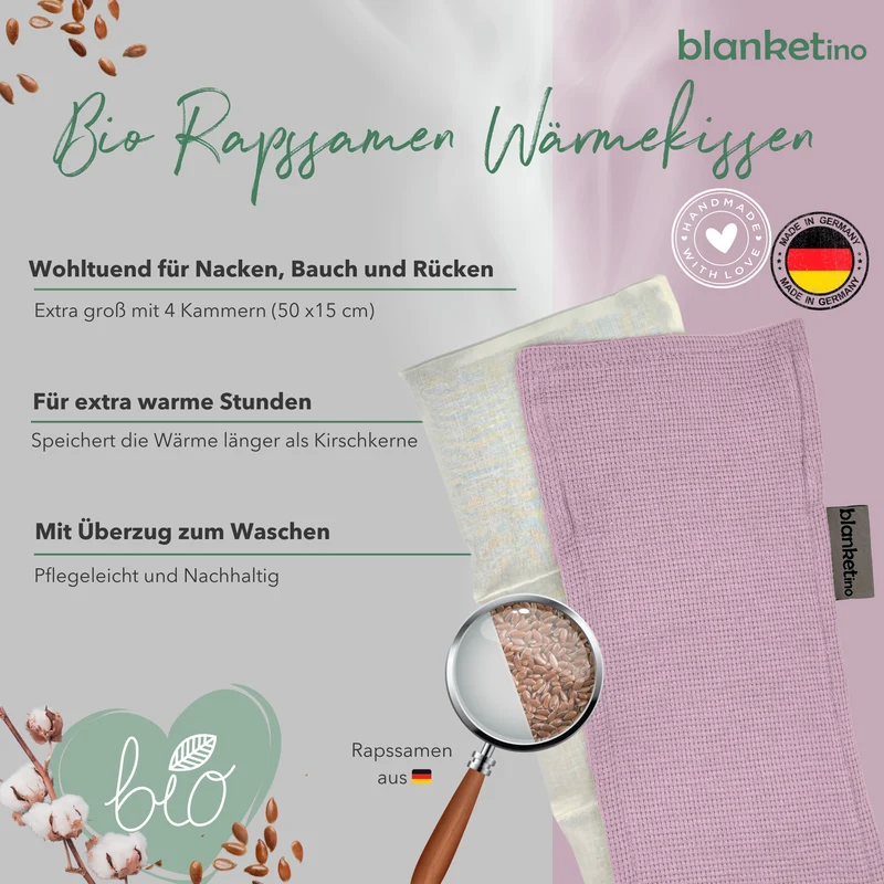 Bio Wärmekissen mit Rapssamen