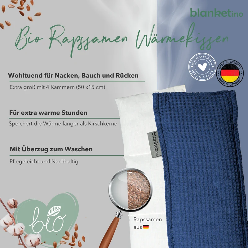 Bio Wärmekissen mit Rapssamen