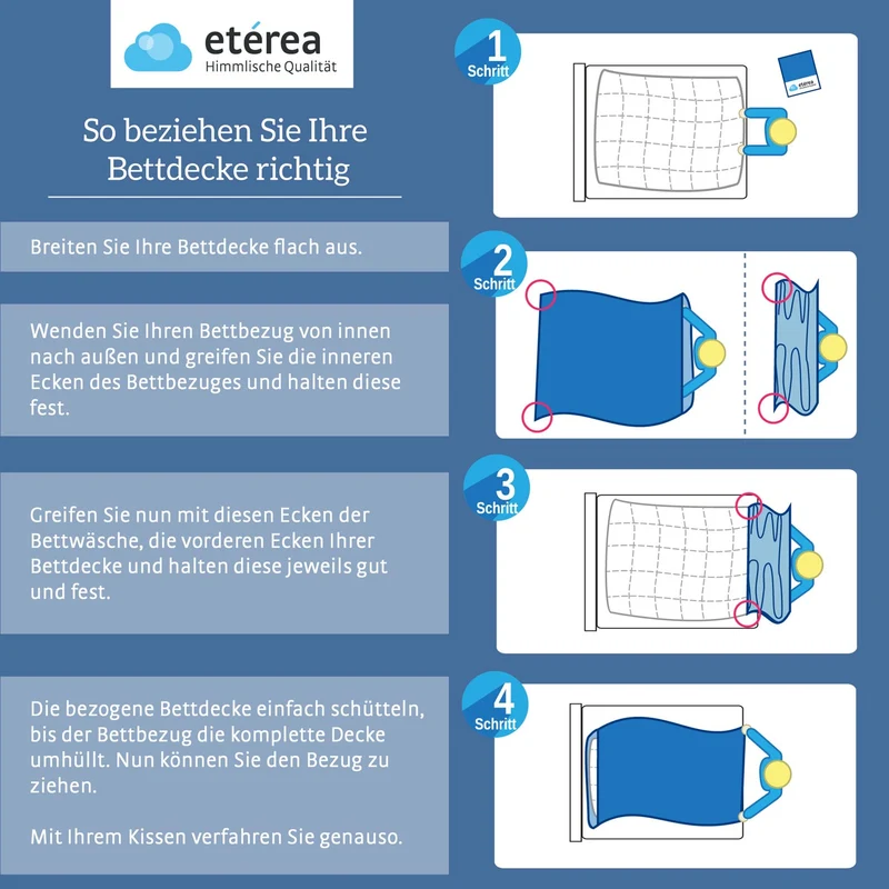 etérea Mako Satin Uni Einfarbige Bettwäsche-Set