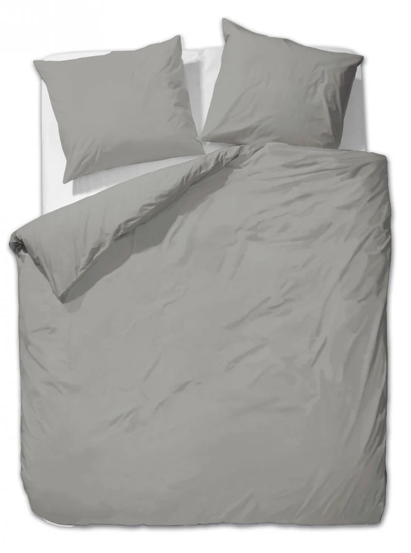 etérea Mako Satin Uni Einfarbige Bettwäsche-Set