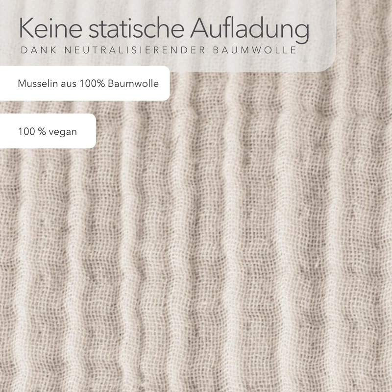 Sommerliche Decke mit Bio Musselin · Soft Rose · 145x210 cm