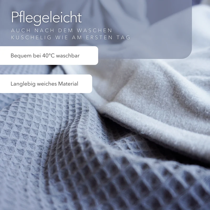 Kuscheldecke "Natur" • 210 x 140 cm • Grau • Gletschergrau