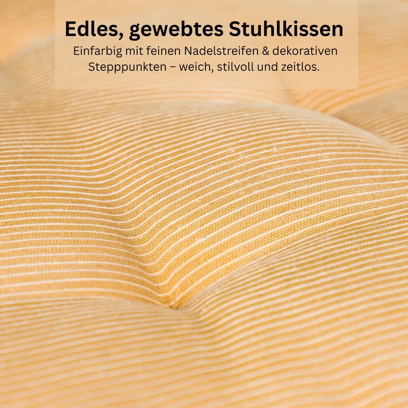 Esprit Stuhlkissen 40x40 cm, gewebt mit Stepppunkten & Nadelstreifen, pflegeleicht, waschbar 30°C, verschiedene Farben