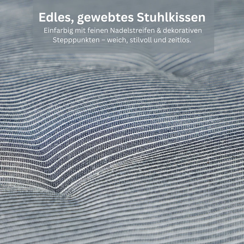 Esprit Stuhlkissen 40x40 cm, gewebt mit Stepppunkten & Nadelstreifen, pflegeleicht, waschbar 30°C, verschiedene Farben