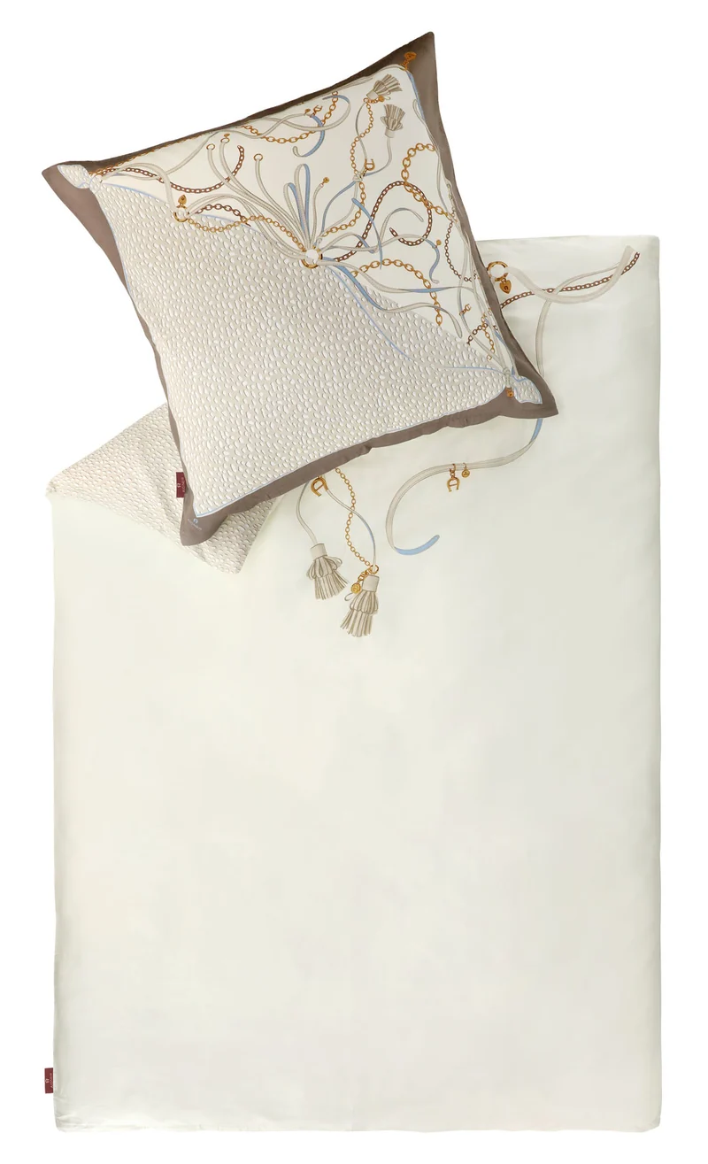 AIGNER Satin Bettwäsche 135x200 / 155x220 / 200x200 – Baumwolle, Reißverschluss