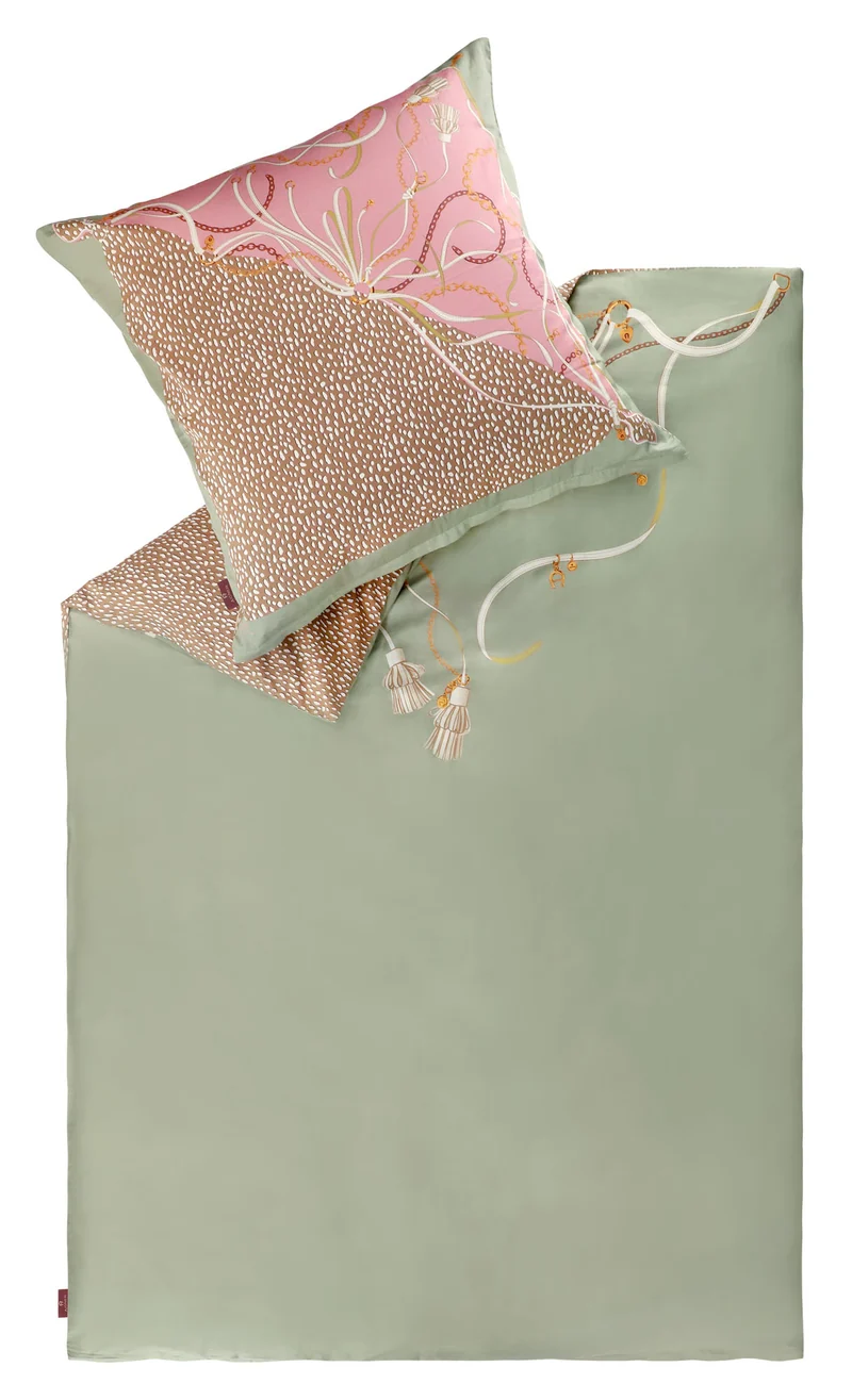 AIGNER Satin Bettwäsche 135x200 / 155x220 / 200x200 – Baumwolle, Reißverschluss