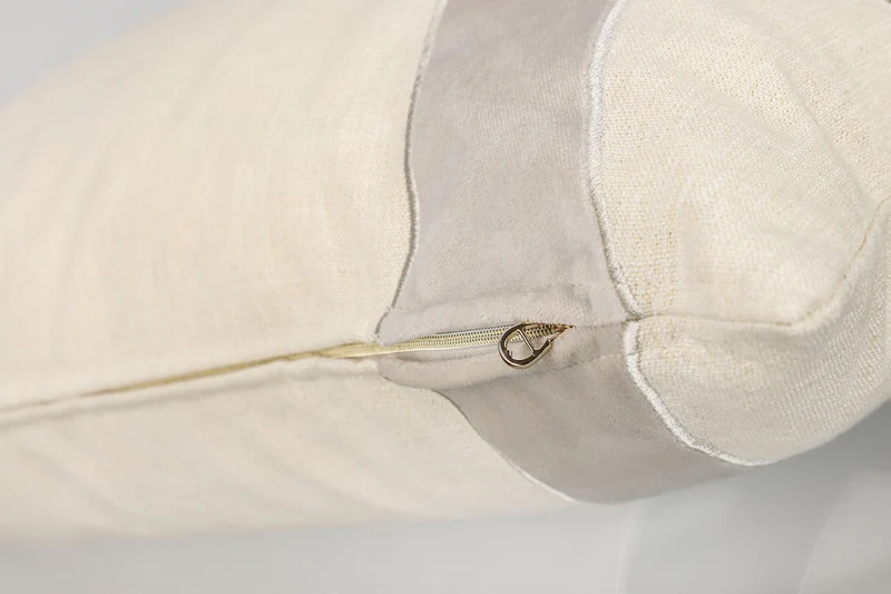 AIGNER Zierkissenhülle 40x60 cm – Strukturstoff mit Samt, Beige/Grün