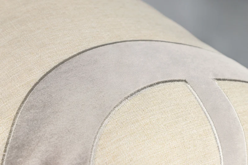 AIGNER Zierkissenhülle 40x60 cm – Strukturstoff mit Samt, Beige/Grün