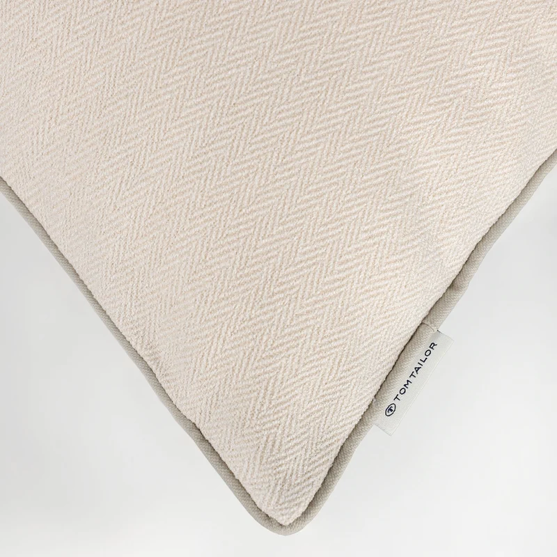 Tom Tailor Zierkissenhülle gewebt – Fröhliche Sommermotive, Streifen & maritime Prints, dekorative Stickereien, pflegeleichter Materialmix