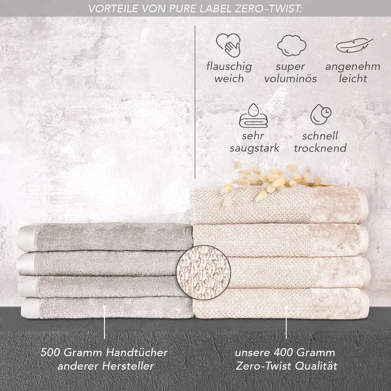 Handtuch Set Popcorn - Creme - 2x30x50 + 2x50x100 + 2x70x140 cm