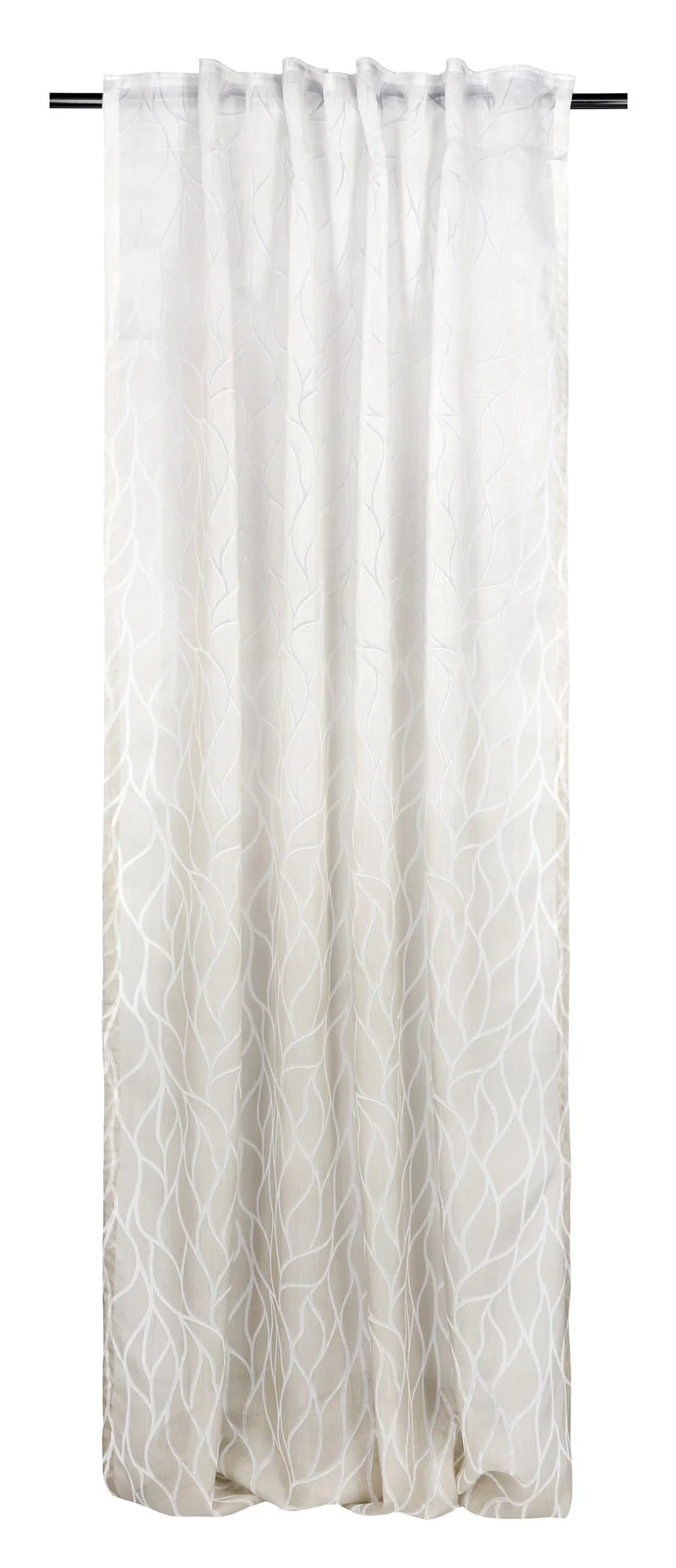 Schöner Wohnen Transparenter Fertigschal mit verdecktem Schlaufenband – 130x250 cm & 135x250 cm