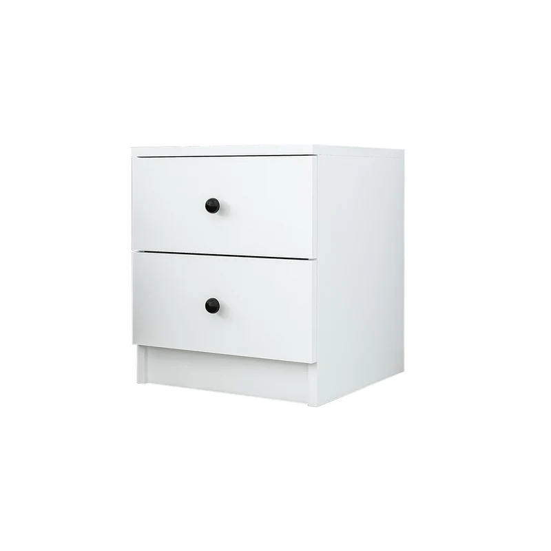 Roomart Nachttisch - Nachtkästchen KOMO, 40 cm, mit 2 Schubladen, in Weiß