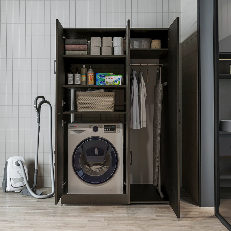 Roomart Waschmaschinenschrank DORA-II, 115 cm, für Waschmaschine und Trockner, in 5 Farben