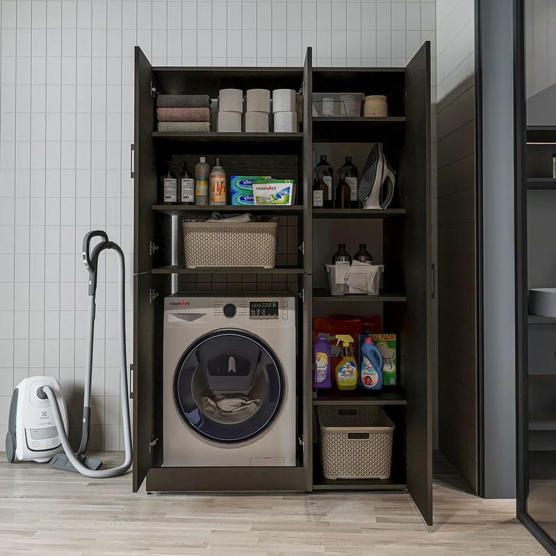 Roomart Waschmaschinenschrank DORA-II, 115 cm, für Waschmaschine und Trockner, in 5 Farben
