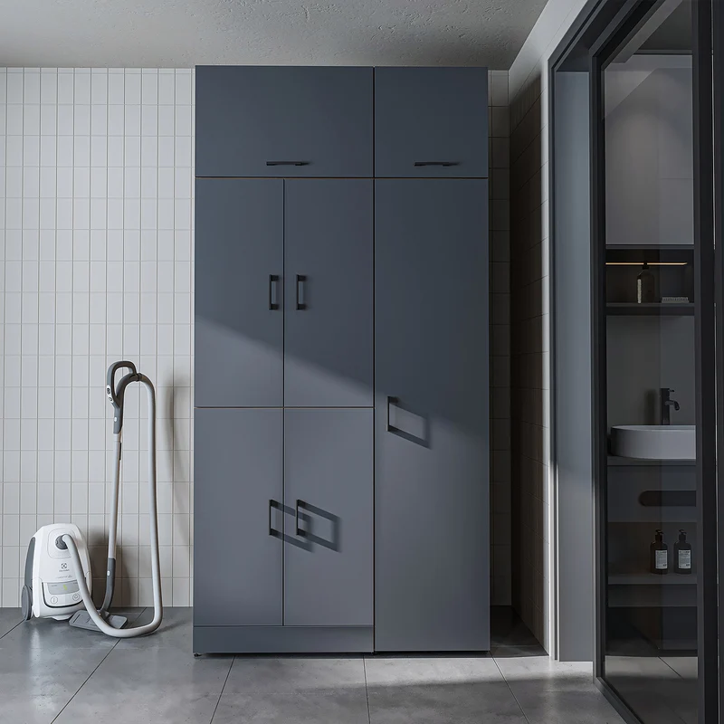 Roomart Waschmaschinenschrank DORA-II, 115 cm, für Waschmaschine und Trockner, in 5 Farben