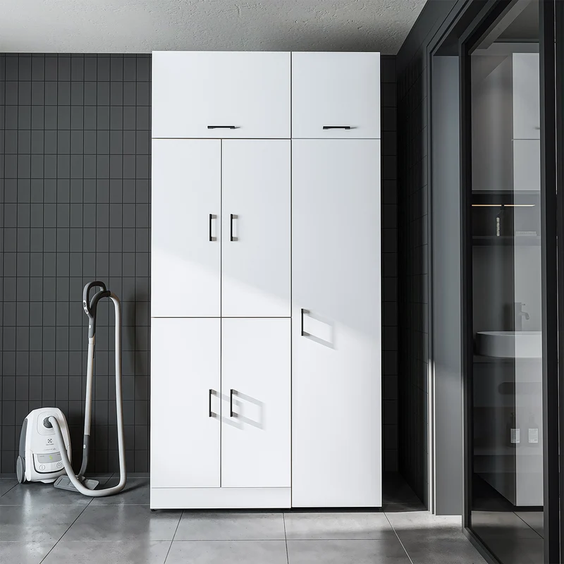 Roomart Waschmaschinenschrank DORA-II, 115 cm, für Waschmaschine und Trockner, in 5 Farben