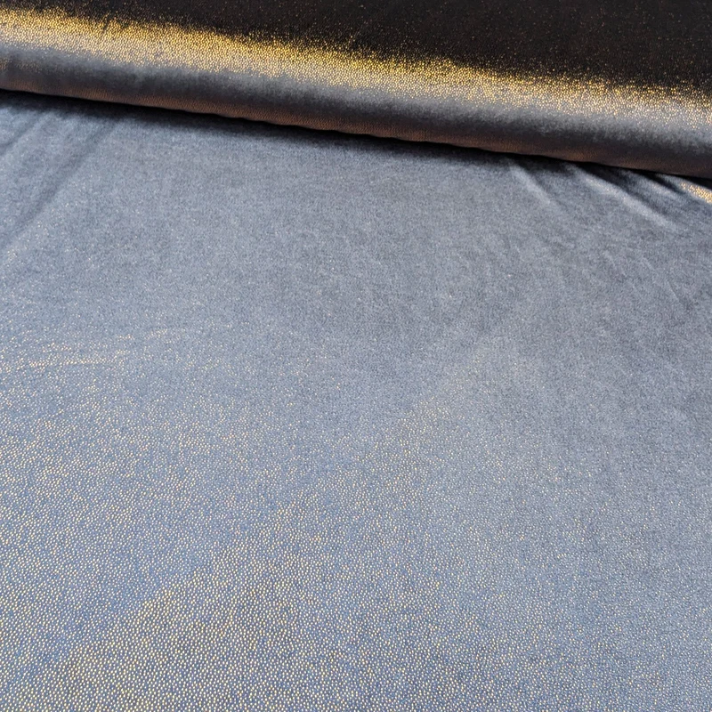 Stretchsamt Goldpunkte *Ab 50cm