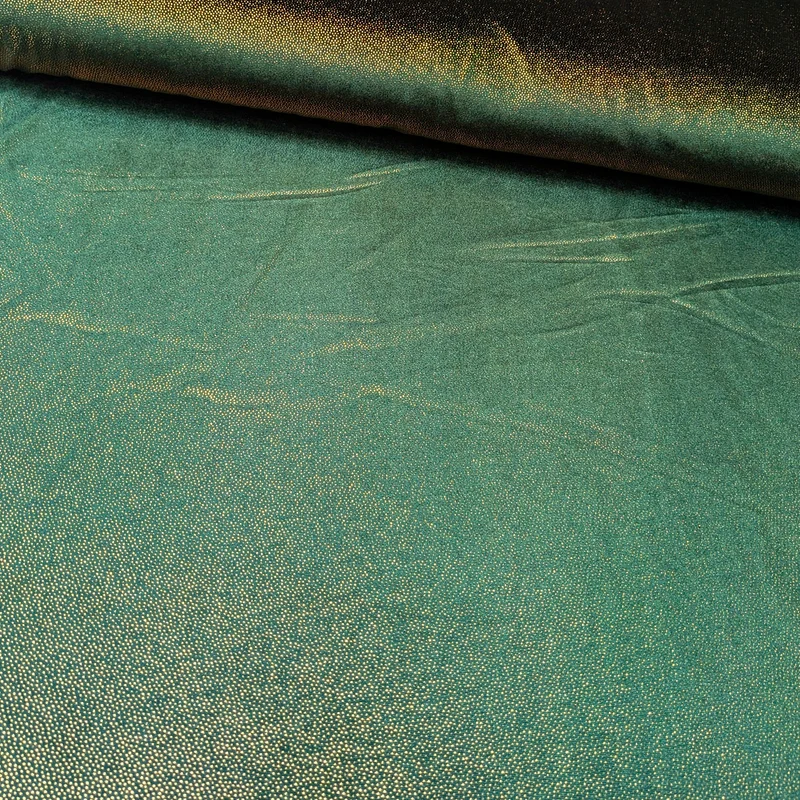 Stretchsamt Goldpunkte *Ab 50cm
