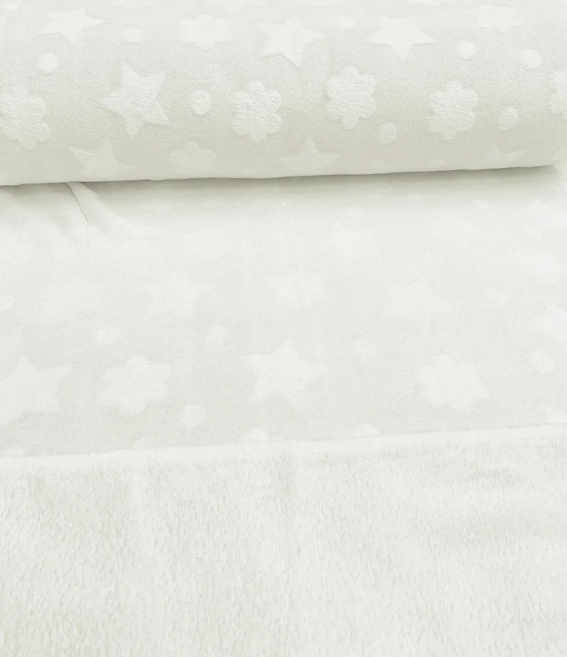 Kuschelfleece Sterne & Wolken *Ab 50cm
