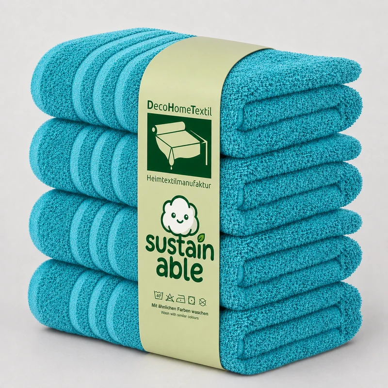 DecoHomeTextil Eco Hand- Badetuch Frottier Set, sustainable, kuschelweich, saugstark