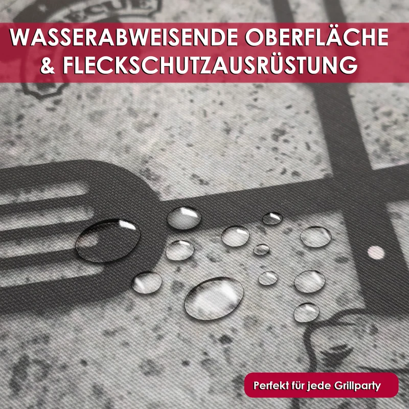 Grillschürze Schürze mit Fleckschutzausrüstung 65 x 80 cm mit Bändern zum Umhängen und Binden