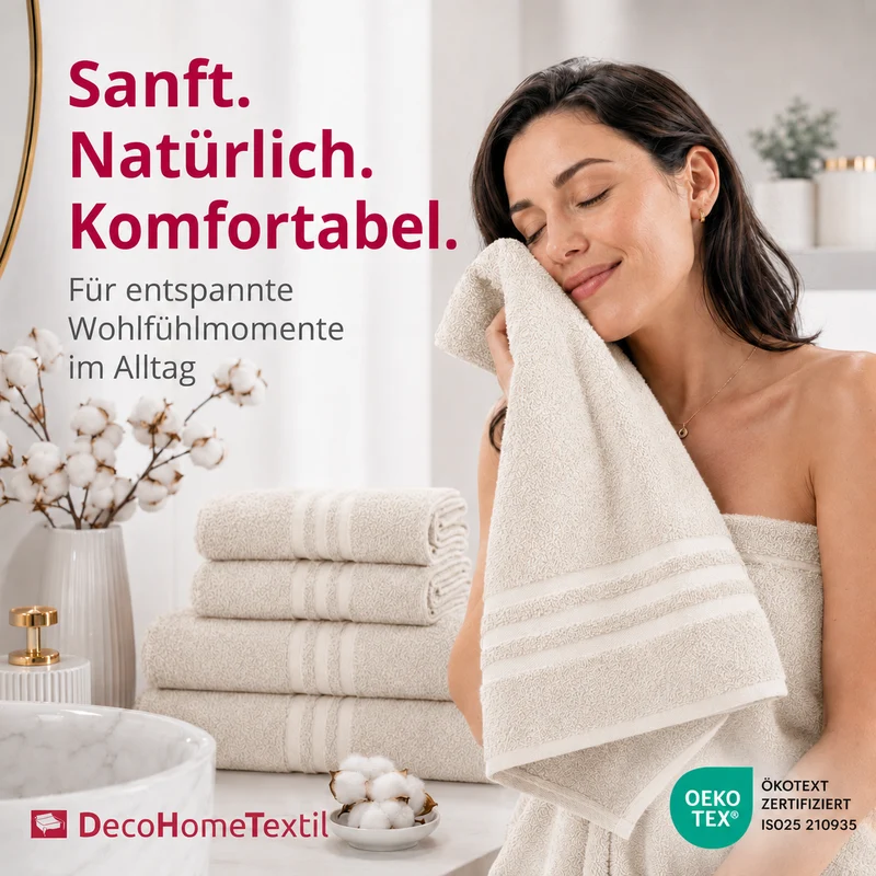 DecoHomeTextil Handtuch-Set aus 100% Baumwolle, kuschelweich