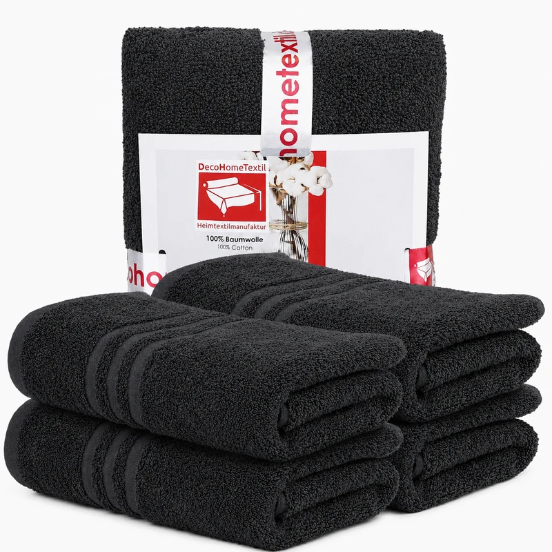 DecoHomeTextil Handtuch-Set aus 100% Baumwolle, kuschelweich