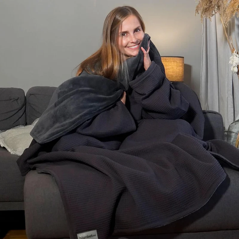 Kuscheldecke mit Ärmeln · Vollkommen · Vulkangrau