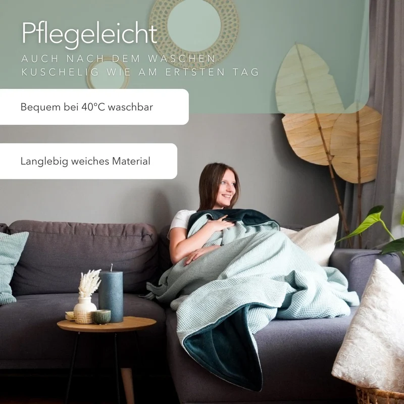 Kuscheldecke mit Ärmeln · Vollkommen · Mint · Smaragdgrün