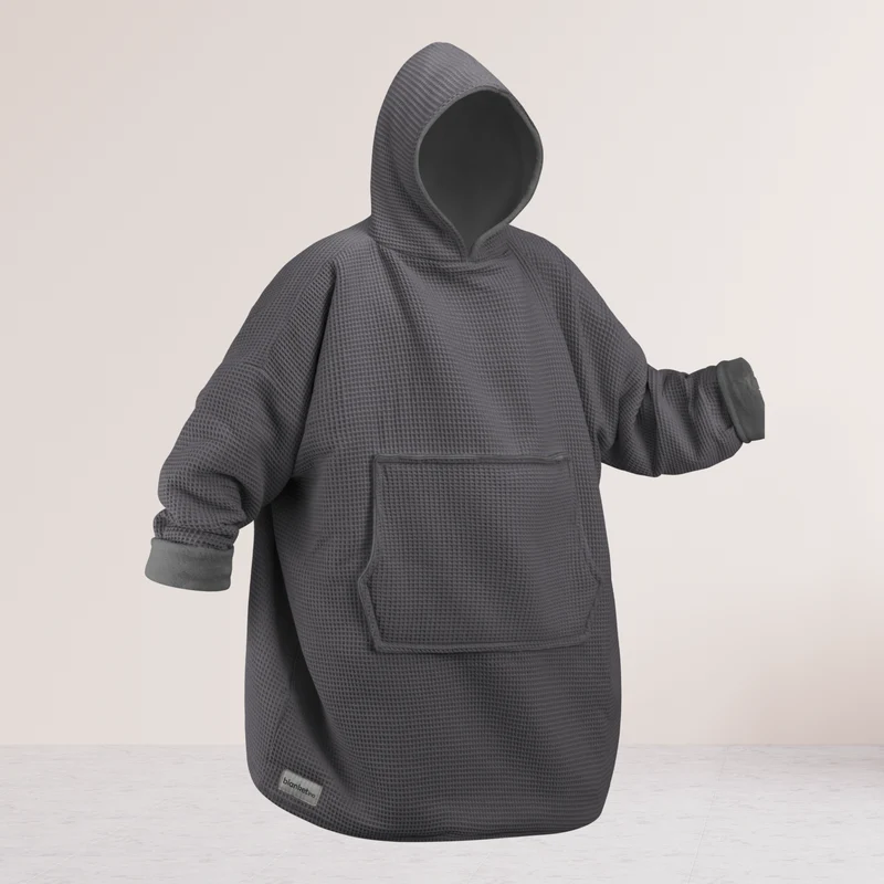 Kuschel-Hoodie mit Kapuze • Vulkangrau