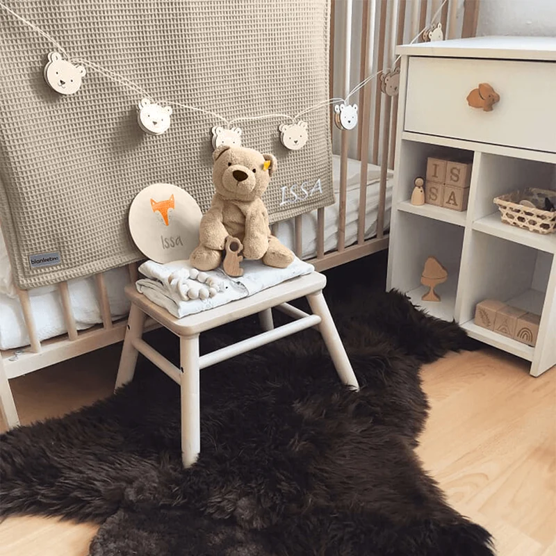 Babydecke mit Namen - 70 x 100 cm • Latte Macchiato
