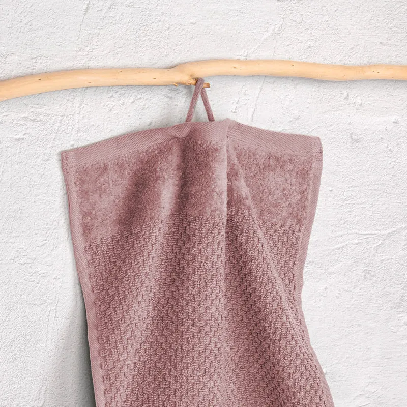 Handtuch Set Popcorn - Mauve - 4x50x100 + 2x70x140 cm