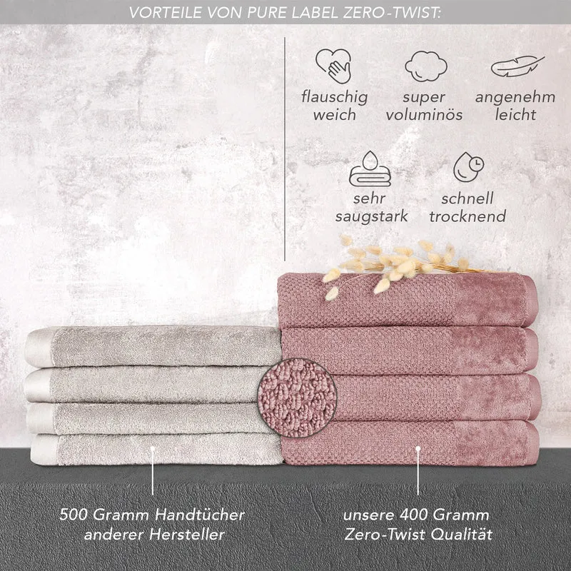 Handtuch Set Popcorn - Mauve - 4x50x100 + 2x70x140 cm