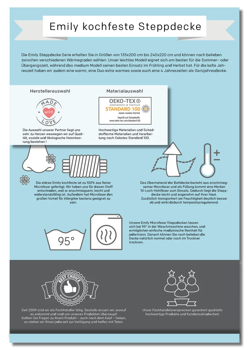 etérea Basic Bettdecke - Emily Steppdecken Serie